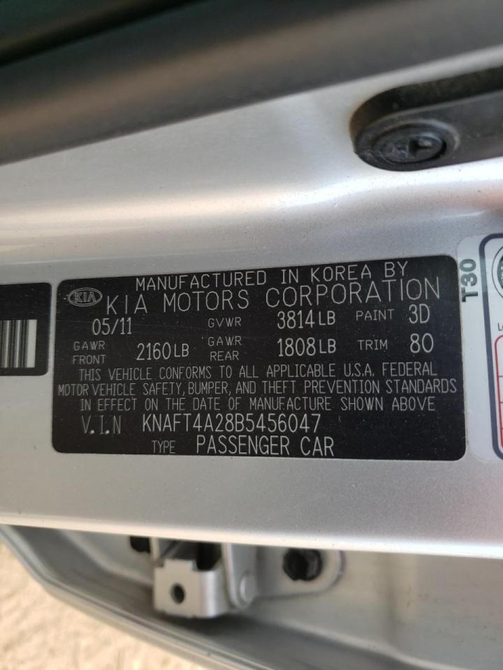Photo 10 from auction – 2011 KIA FORTE LX with VIN KNAFT4A28B5456047