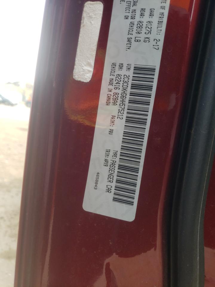 Photo 10 from auction – 2017 DODGE CHARGER SX with VIN 2C3CDXHG6HH575212