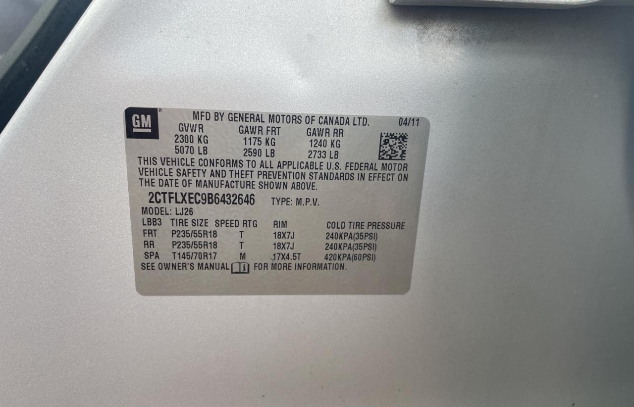 Photo 10 from auction – 2011 GMC TERRAIN SL with VIN 2CTFLXEC9B6432646