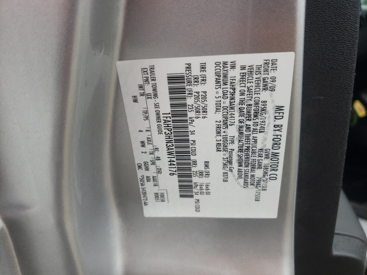 Photo 10 from auction – 2010 FORD FOCUS SEL with VIN 1FAHP3HN3AW144176