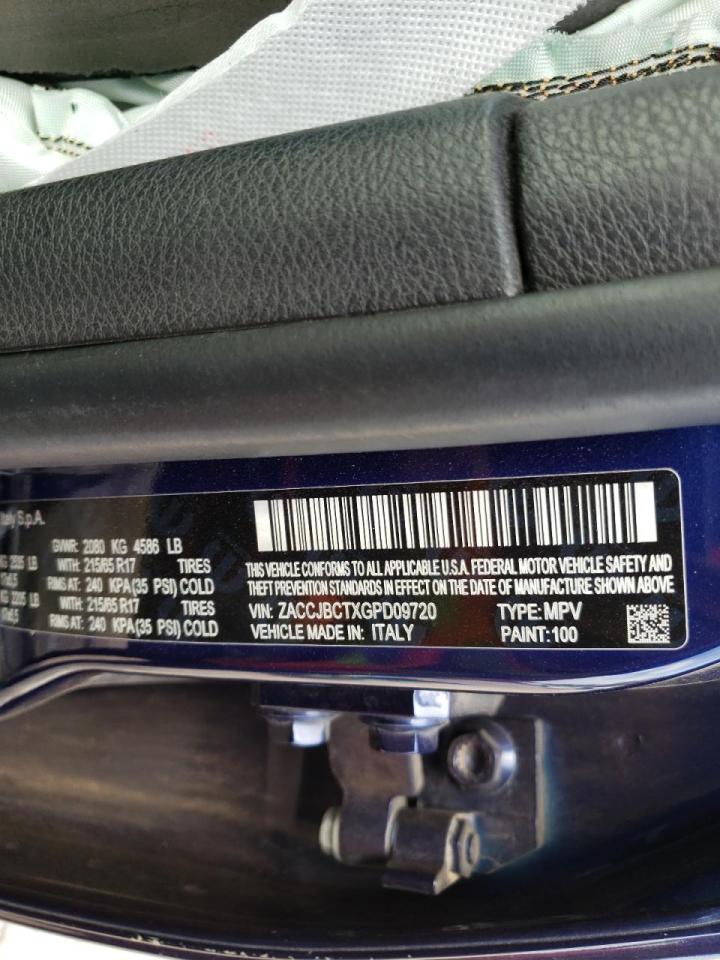Photo 10 from auction – 2016 JEEP RENEGADE T with VIN ZACCJBCTXGPD09720