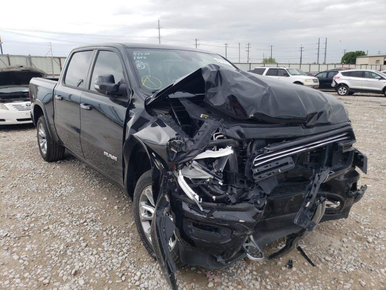 RAM 1500 LARAM 2021 with VIN 1C6RREJT8MN710198 - Photo from auction
