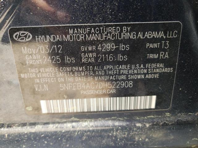 Photo 10 from auction – 2013 HYUNDAI SONATA GLS with VIN 5NPEB4AC7DH522908