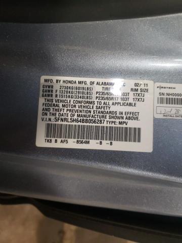 Photo 10 from auction – 2011 HONDA ODYSSEY EX with VIN 5FNRL5H64BB056287
