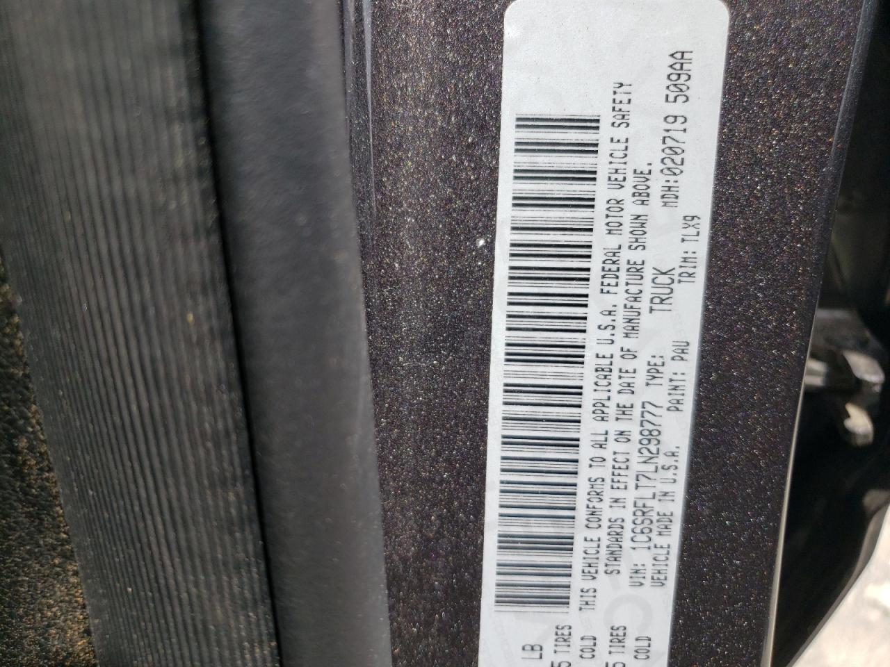 Photo 10 from auction – 2020 RAM 1500 REBEL with VIN 1C6SRFLT7LN298777