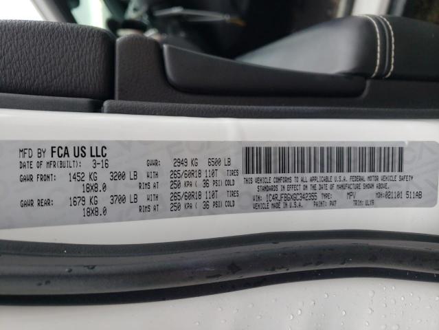 Photo 10 from auction – 2016 JEEP GRAND CHER with VIN 1C4RJFBGXGC342355
