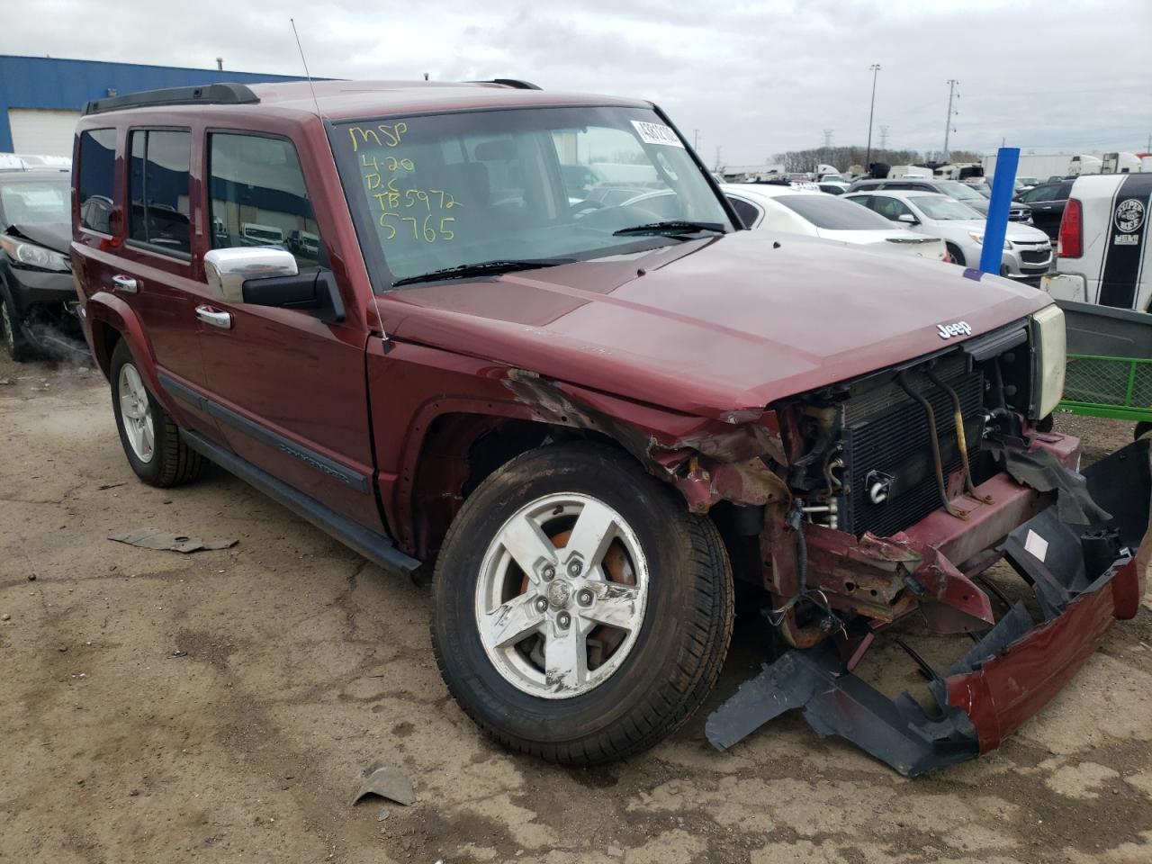 JEEP COMMANDER 2008 with VIN 1J8HG48K38C235765 - Photo from auction