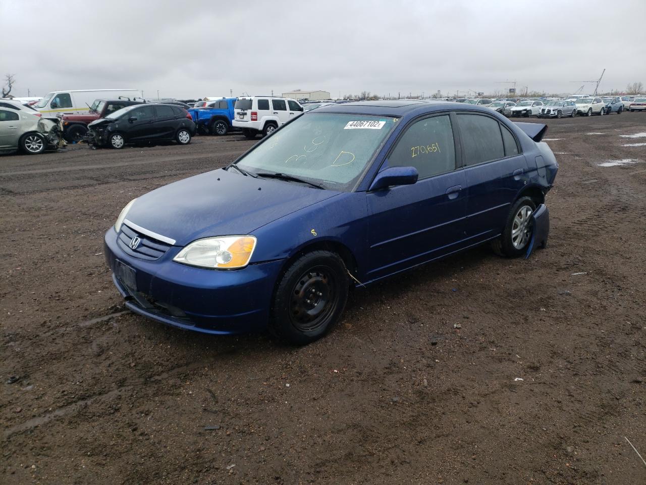 Photo 2 from auction – 2003 HONDA CIVIC EX with VIN 1HGES26753L019793