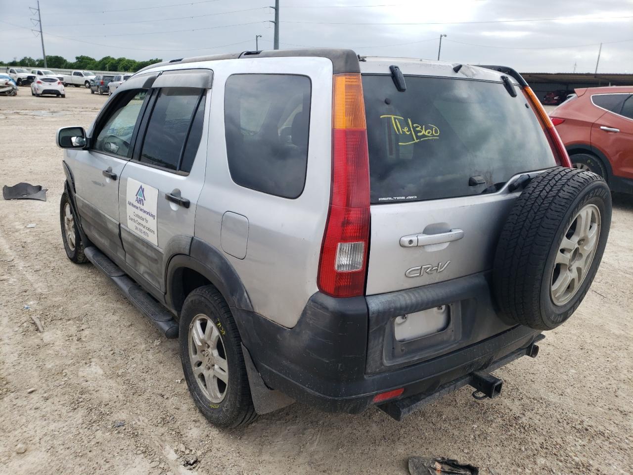 Photo 3 from auction – 2002 HONDA CR-V EX with VIN JHLRD78862C048928