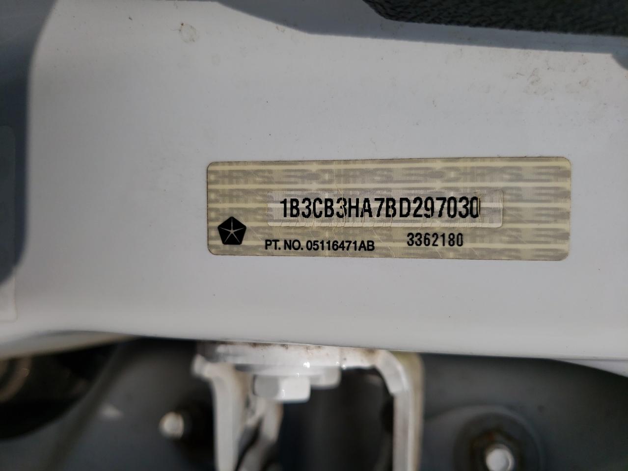 Photo 10 from auction – 2011 DODGE CALIBER MA with VIN 1B3CB3HA7BD297030