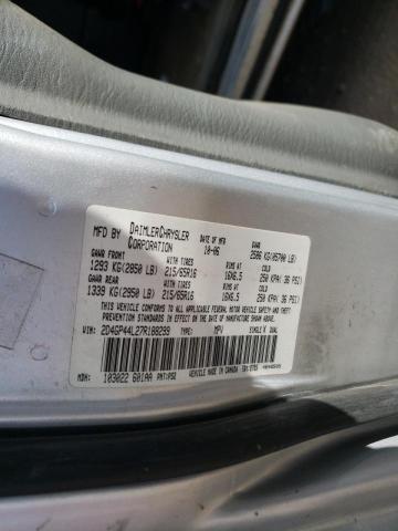 Photo 10 from auction – 2007 DODGE GRAND CARA with VIN 2D4GP44L27R188299