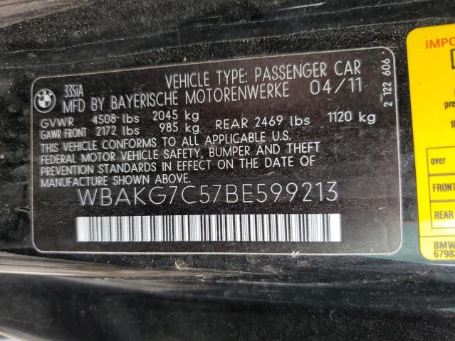 Photo 10 from auction – 2011 BMW 335 I with VIN WBAKG7C57BE599213