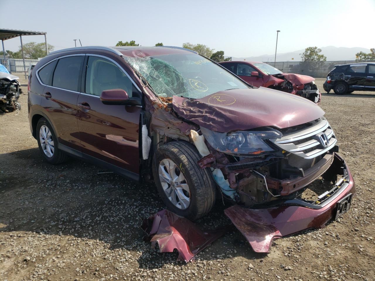 HONDA CR-V EXL 2014 with VIN 5J6RM3H79EL021718 - Photo from auction