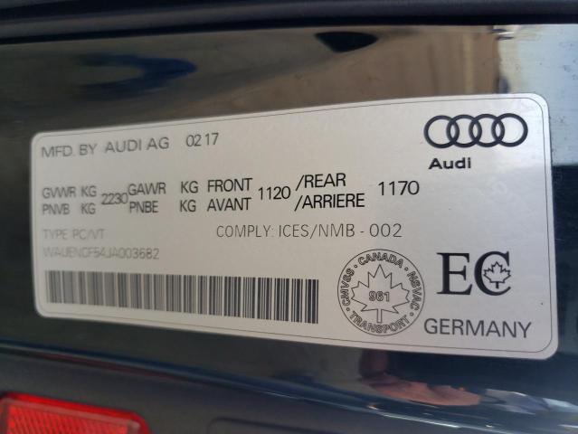Photo 10 from auction – 2018 AUDI A5 PREMIUM with VIN WAUENCF54JA003682
