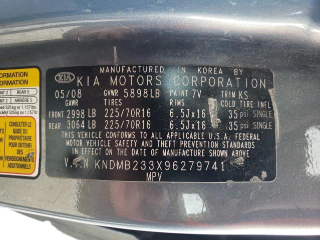 Photo 10 from auction – 2009 KIA SEDONA EX with VIN KNDMB233X96279741