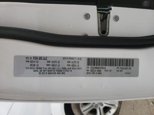 Photo 10 from auction – 2019 DODGE CHARGER SX with VIN 2C3CDXBG6KH725433