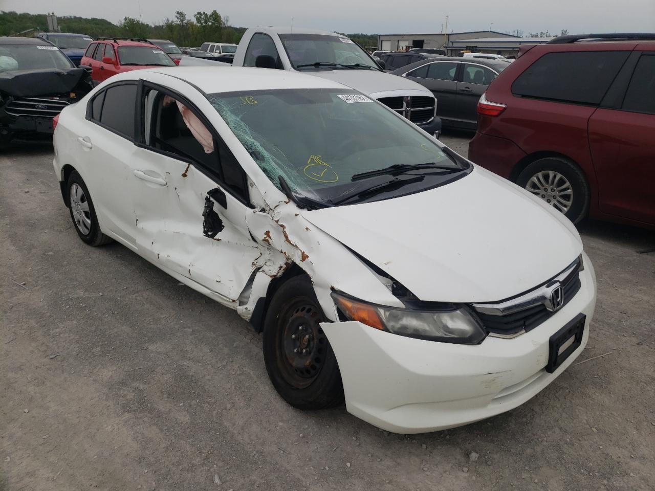 HONDA CIVIC LX 2012 with VIN 19XFB2F52CE030826 - Photo from auction