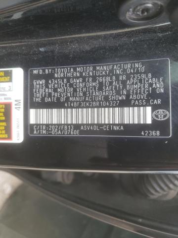 Photo 10 from auction – 2011 TOYOTA CAMRY BASE with VIN 4T4BF3EK2BR104327