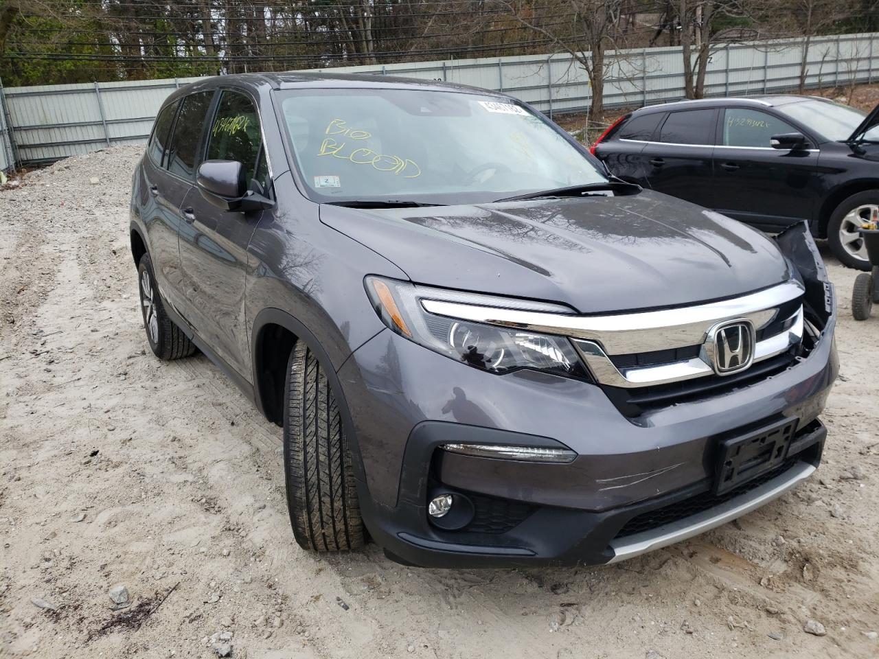 HONDA PILOT EX 2020 with VIN 5FNYF6H34LB037139 - Photo from auction
