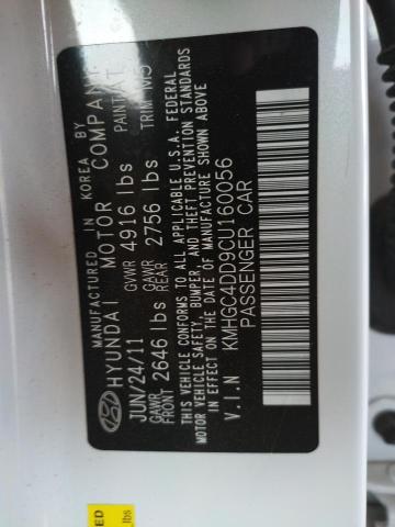 Photo 10 from auction – 2012 HYUNDAI GENESIS 3. with VIN KMHGC4DD9CU160056