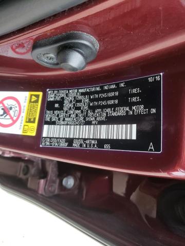 Photo 10 from auction – 2016 TOYOTA HIGHLANDER with VIN 5TDBKRFHXGS345127
