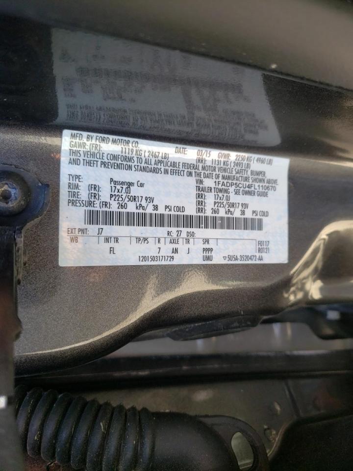 Photo 10 from auction – 2015 FORD C-MAX PREM with VIN 1FADP5CU4FL110670