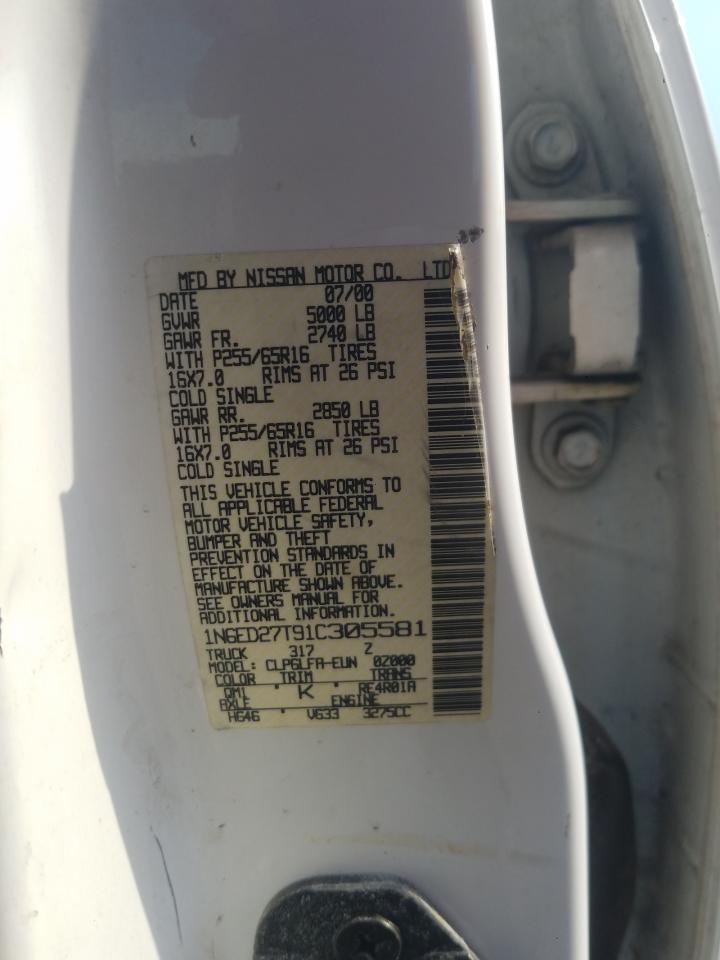 Foto 10 de la subasta – 2001 NISSAN FRONTIER C con VIN 1N6ED27T91C305581