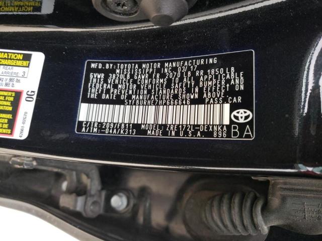 Photo 10 from auction – 2017 TOYOTA COROLLA L with VIN 5YFBURHE7HP666646