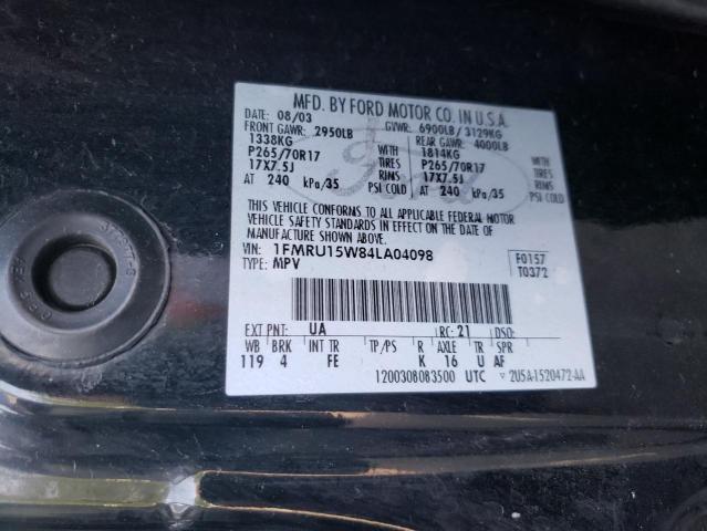 Photo 10 from auction – 2004 FORD EXPEDITION with VIN 1FMRU15W84LA04098