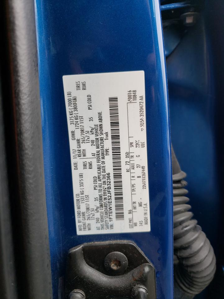 Photo 10 from auction – 2018 FORD F150 SUPER with VIN 1FTEW1E52JFB32366