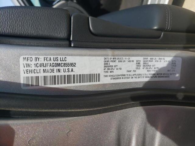 Photo 10 from auction – 2021 JEEP GRAND CHER with VIN 1C4RJFAG0MC855952