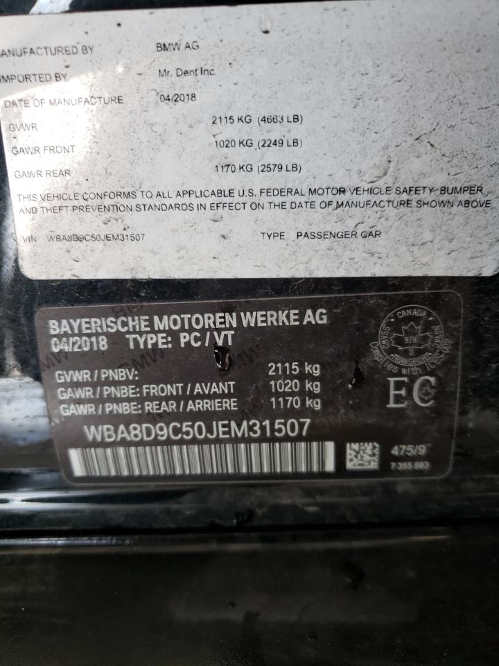 Photo 10 from auction – 2018 BMW 330 XI with VIN WBA8D9C50JEM31507