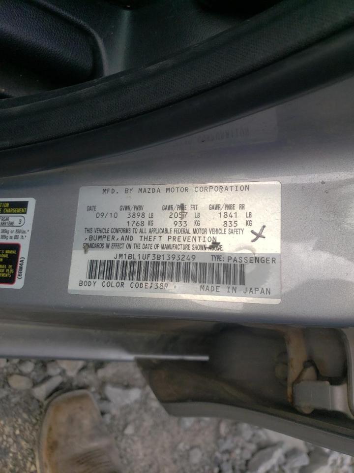 Photo 10 from auction – 2011 MAZDA 3 I with VIN JM1BL1UF3B1393249