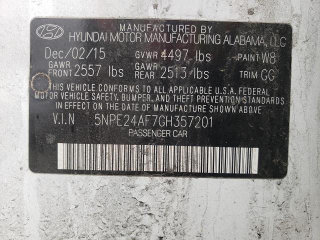 Photo 10 from auction – 2016 HYUNDAI SONATA SE with VIN 5NPE24AF7GH357201