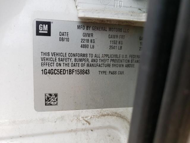 Photo 10 from auction – 2011 BUICK LACROSSE C with VIN 1G4GC5ED1BF158843