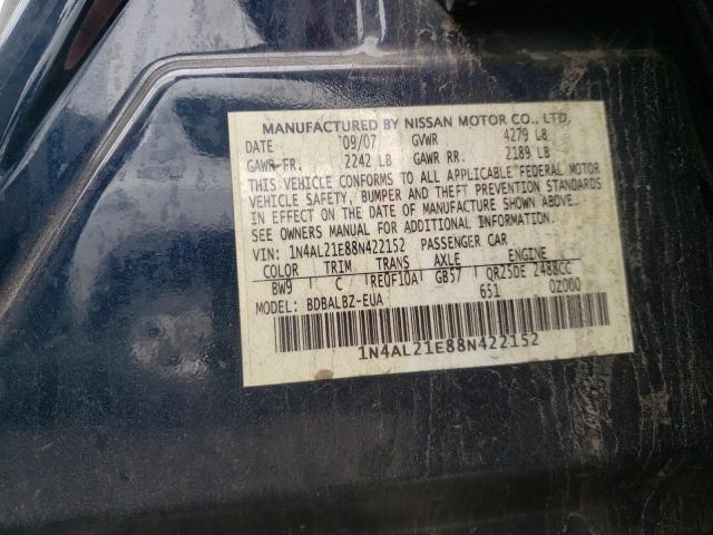 Photo 10 from auction – 2008 NISSAN ALTIMA 2.5 with VIN 1N4AL21E88N422152