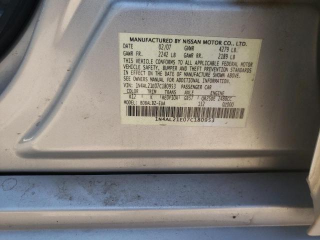 Photo 10 from auction – 2007 NISSAN ALTIMA 2.5 with VIN 1N4AL21E07C180953