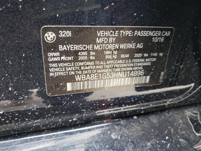 Photo 10 from auction – 2017 BMW 320 I with VIN WBA8E1G53HNU14896