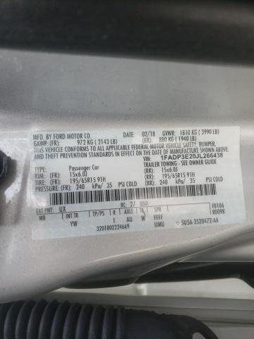 Photo 10 from auction – 2018 FORD FOCUS S with VIN 1FADP3E20JL266438