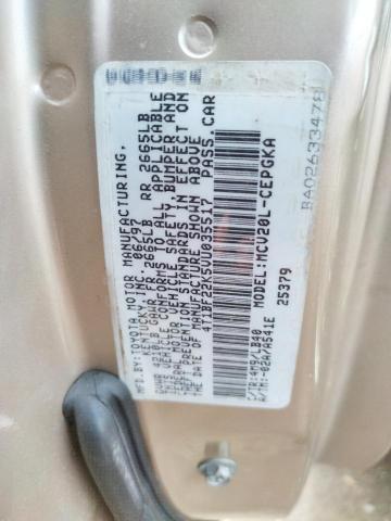 Photo 10 from auction – 1997 TOYOTA CAMRY CE with VIN 4T1BF22K5VU035517