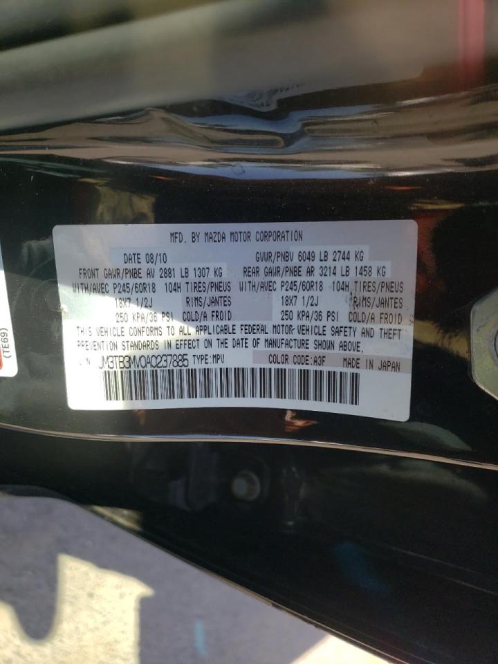 Photo 10 from auction – 2010 MAZDA CX-9 with VIN JM3TB3MV0A0237885