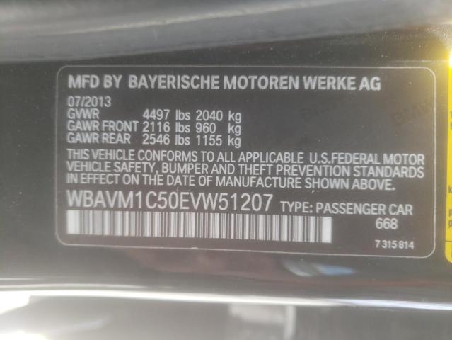 Photo 10 from auction – 2014 BMW X1 SDRIVE2 with VIN WBAVM1C50EVW51207