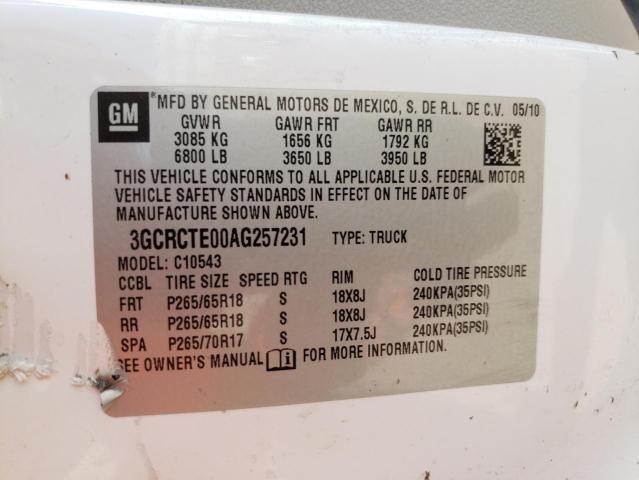 Photo 10 from auction – 2010 CHEVROLET SILVERADO with VIN 3GCRCTE00AG257231