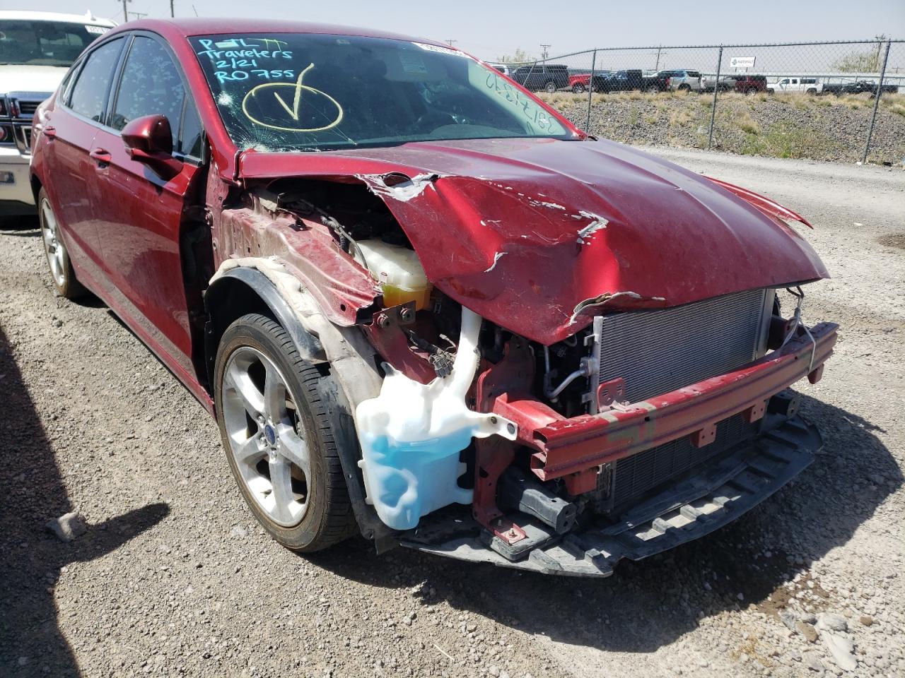 FORD FUSION SE 2014 with VIN 3FA6P0HD1ER377415 - Photo from auction
