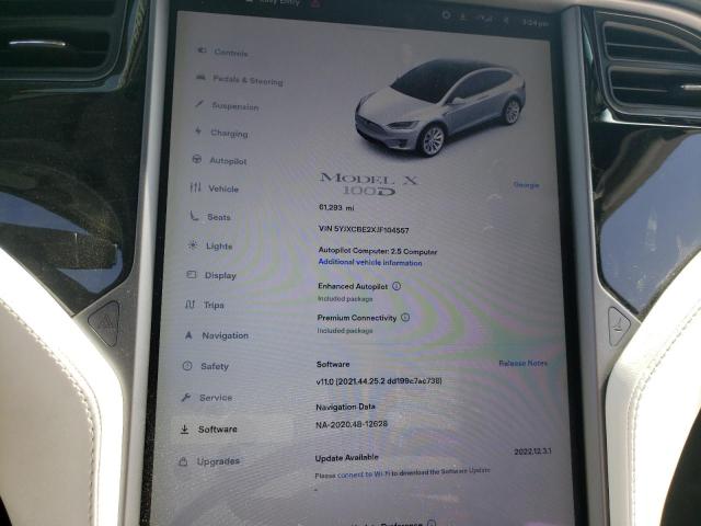 Photo 9 from auction – 2018 TESLA MODEL X with VIN 5YJXCBE2XJF104557