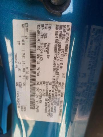 Photo 10 from auction – 2016 FORD FOCUS SE with VIN 1FADP3F21GL272272