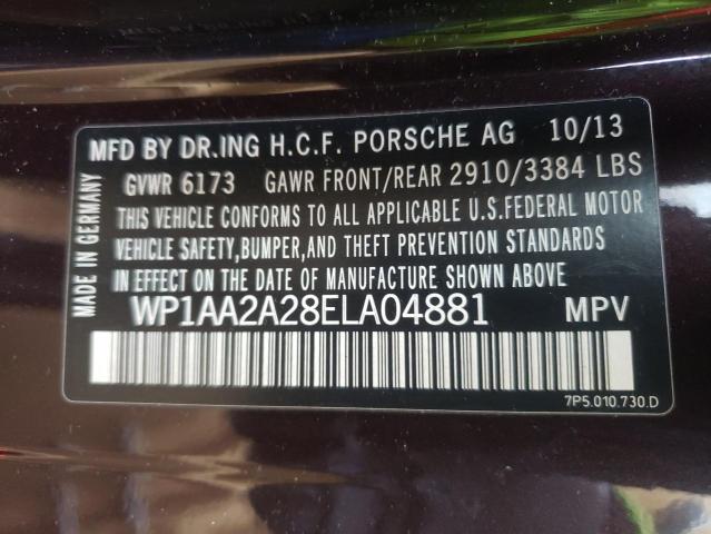 Photo 10 from auction – 2014 PORSCHE CAYENNE with VIN WP1AA2A28ELA04881