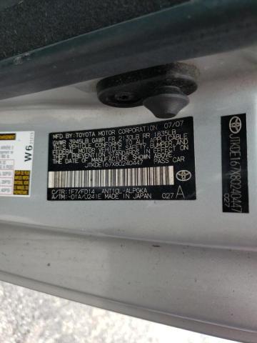 Photo 10 from auction – 2008 TOYOTA SCION TC with VIN JTKDE167X80240447