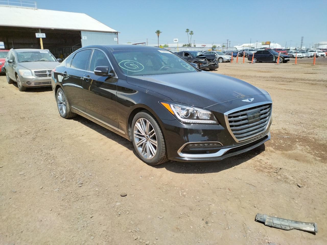 GENESIS G80 BASE 2018 with VIN KMHGN4JE7JU238578 - Photo from auction
