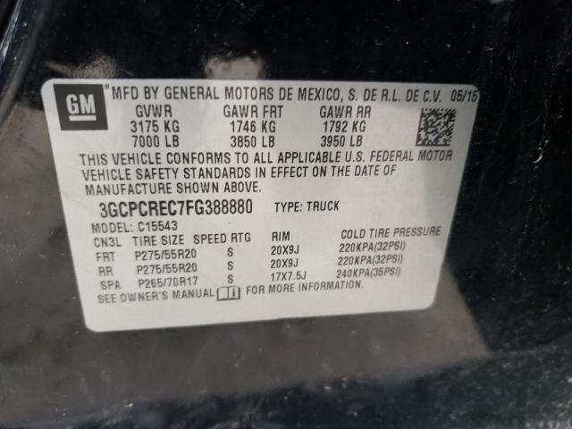 Photo 10 from auction – 2015 CHEVROLET SILVERADO with VIN 3GCPCREC7FG388880
